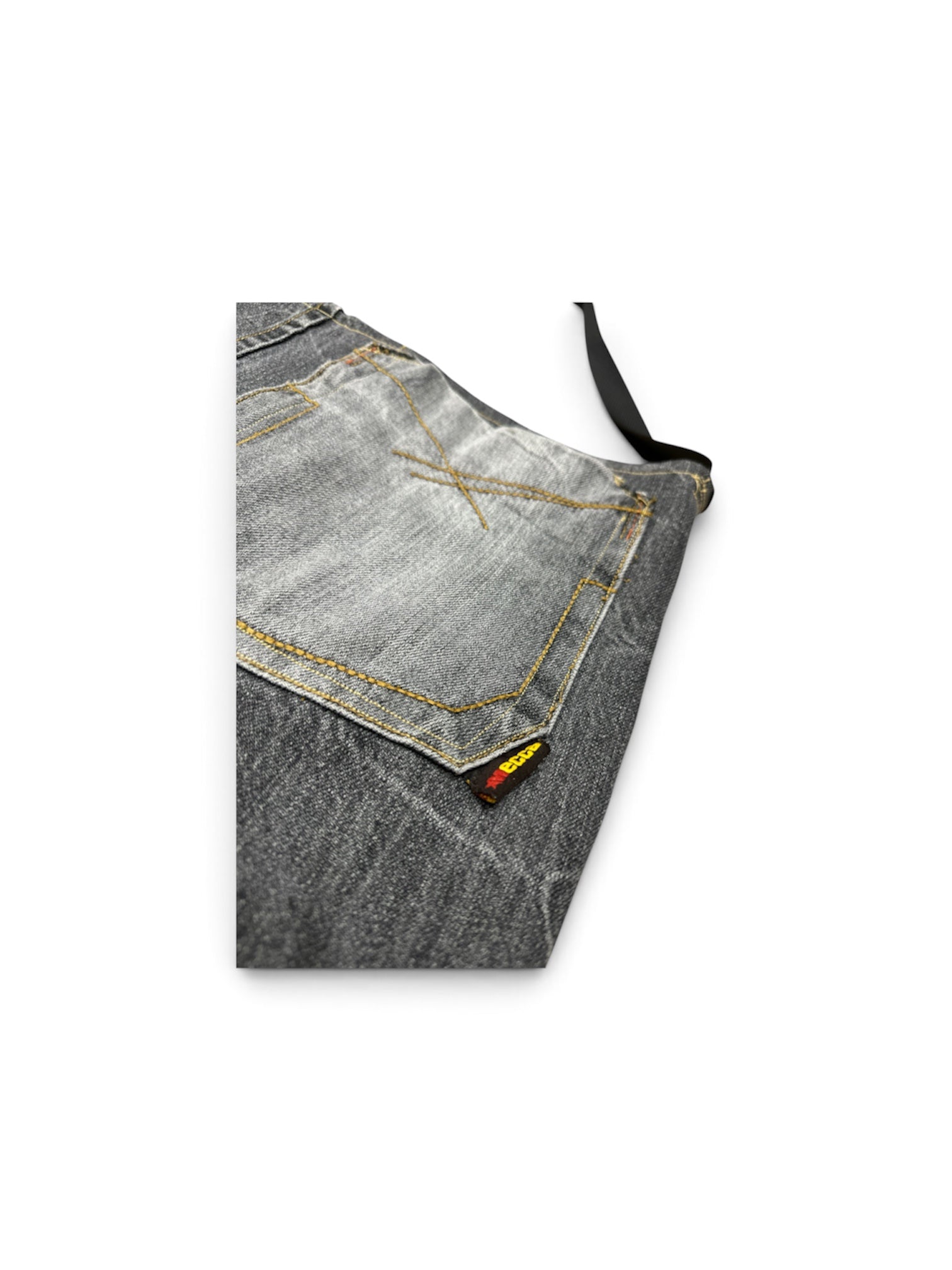 Reworked Mecca Denim Shoulder Bag - Faded Black