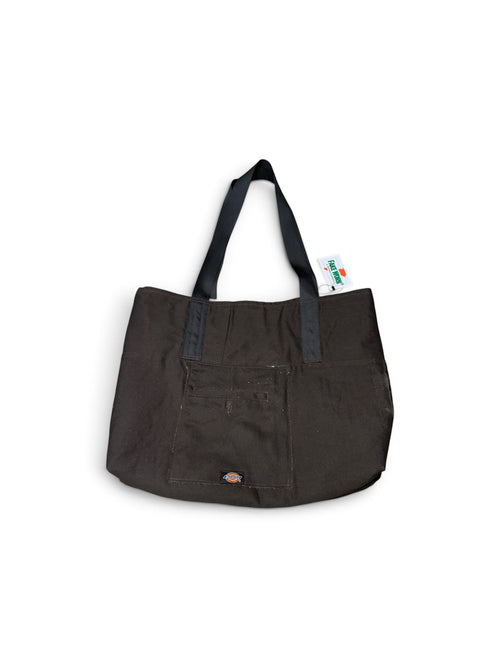 Reworked Dickies Canvas Tote Bag - Dark Brown (Lined)