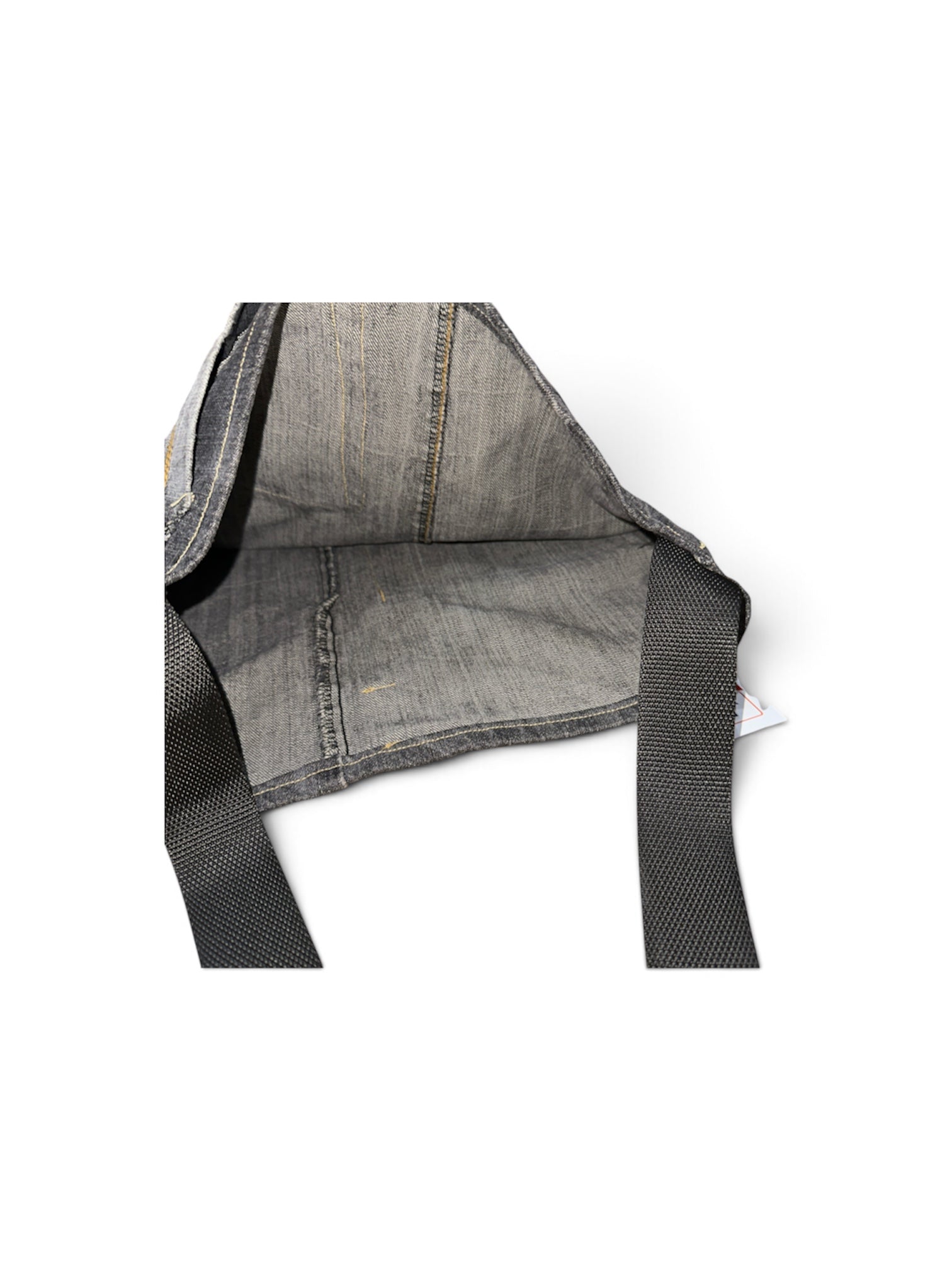 Reworked Mecca Denim Shoulder Bag - Faded Black